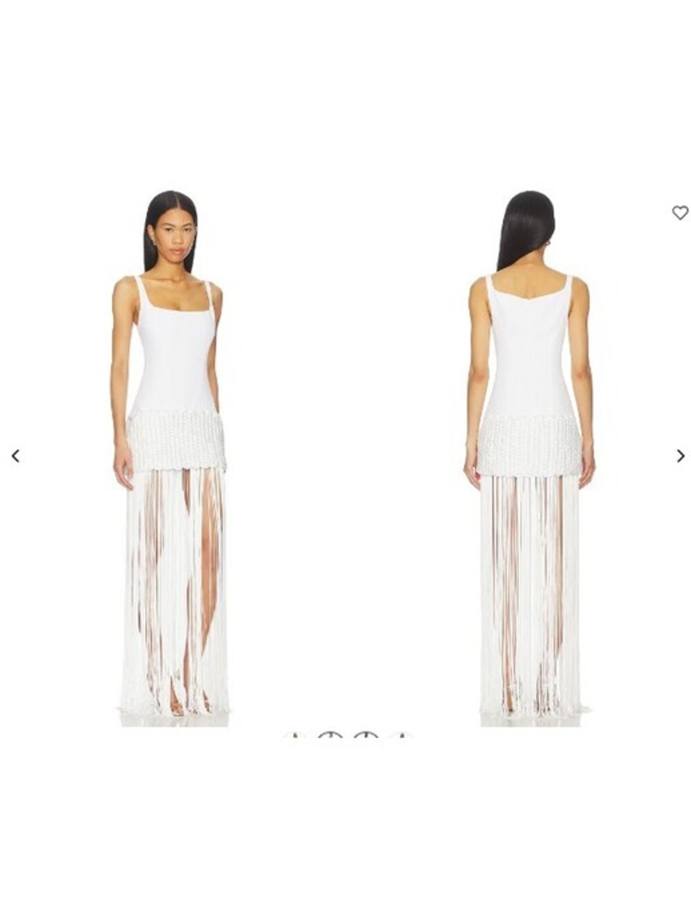 BEVSA MARYNA DRESS white maxi small